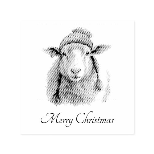 Christmas Sheep Self_inking Stamp