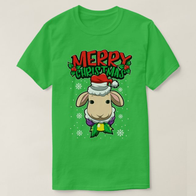 Christmas Sheep Sweet Christmas Animals Lamb T-Shirt (Design Front)