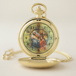 Christmas Sheet Music ~ The Holy Family ~ Angel Pocket Watch