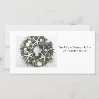 Christmas Shell Wreath Holiday Card