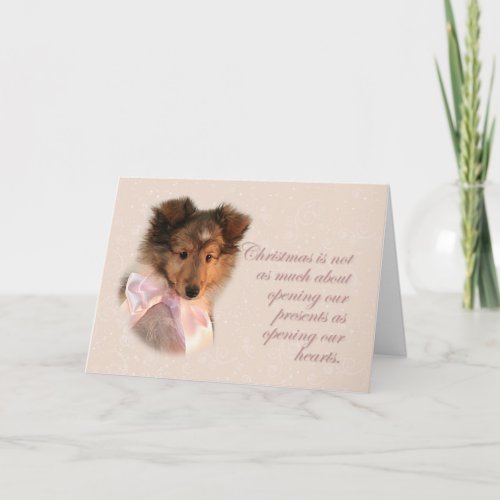 Christmas Sheltie Puppy Card