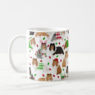 Christmas Sheltie Shetland Sheepdog Coffee Mug