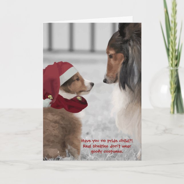 Christmas Shelties Holiday Card (Front)