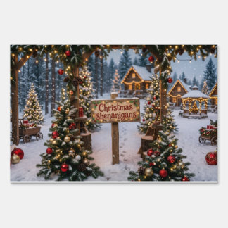 Christmas shenanigans sign - in Multiple styles