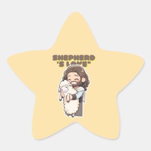 Christmas Shepherd's Love with Lamb for Holiday Jo Star Sticker
