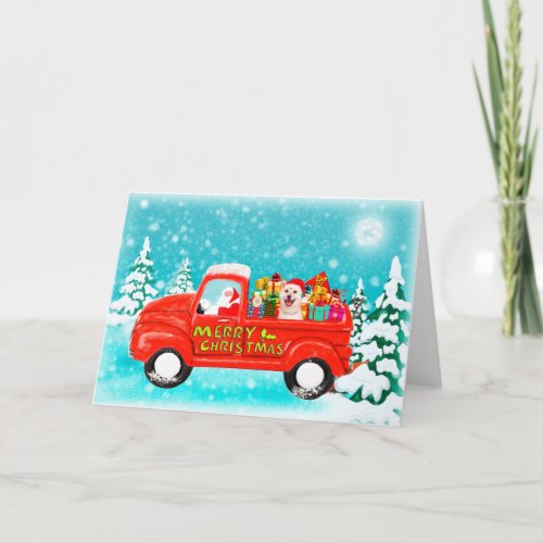 Christmas Shiba Inu Dog gifts delivery truck Card