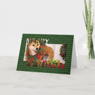 Christmas - Shiba Inu Photocard Holiday Card
