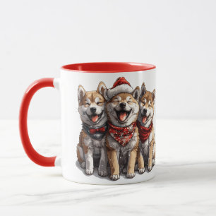 Christmas Shiba Inu Santa Dogs Mug