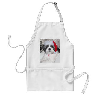Christmas Shih Tzu Adult Apron
