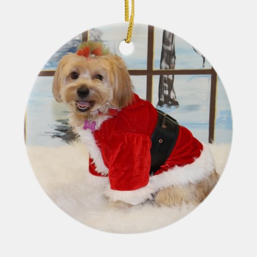 Christmas Shih Tzu Dog Ornament