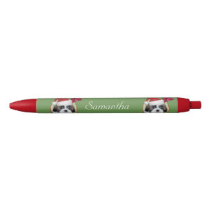Christmas Shih Tzu dog Red personalized pen