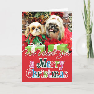 Christmas - Shih Tzu - Earl and Opal Holiday Card
