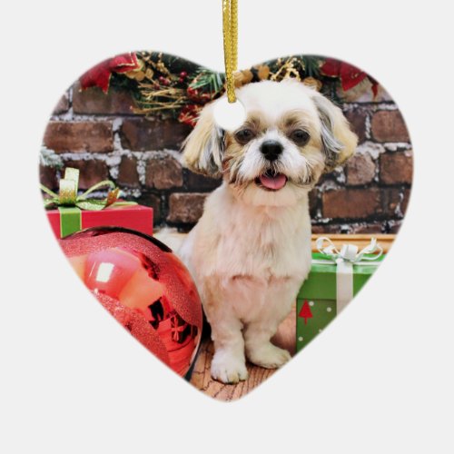 Christmas _ Shih Tzu _ Marley Ceramic Ornament