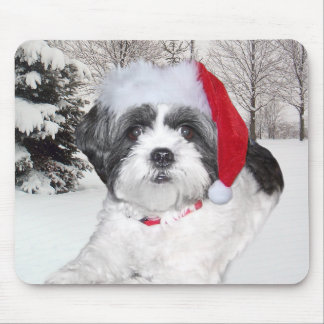 Christmas Shih Tzu Mouse Pad