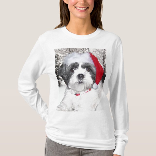 Christmas Shih Tzu T-Shirt (Front)
