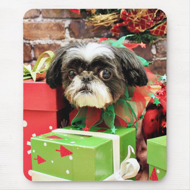 Christmas - Shih Tzu - Yogi Mouse Pad (Front)