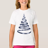 Christmas Shiny Blue Ribbon Tree Sparkle