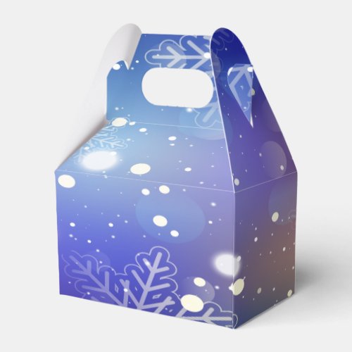 Christmas Shiny Snowflake Background Favor Boxes