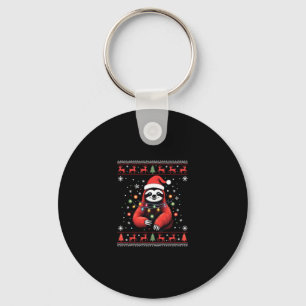 Christmas Shirt for Sloth Lover Gift Santa Buffalo Keychain