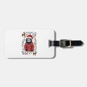 Christmas Shirt for Sloth Lover Gift Santa Buffalo Luggage Tag