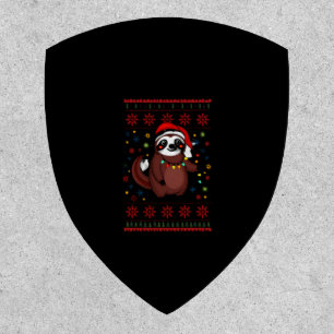 Christmas Shirt for Sloth Lover Gift Santa Buffalo Patch