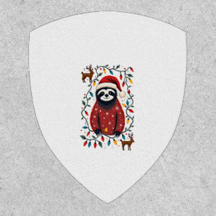 Christmas Shirt for Sloth Lover Gift Santa Buffalo Patch