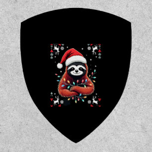 Christmas Shirt for Sloth Lover Gift Santa Buffalo Patch