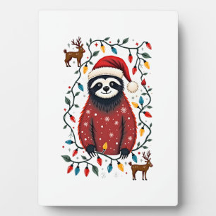 Christmas Shirt for Sloth Lover Gift Santa Buffalo Plaque