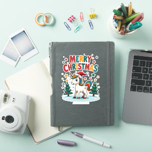 Christmas Shirt Unicorn Girls Christmas Outfit Chr Sticker