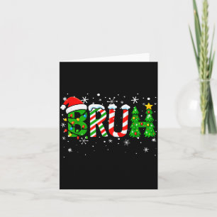 Christmas Shirts For Kids Boys Bruh Funny Christma Card