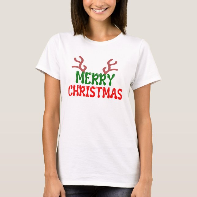 Christmas Shirts for Women Merry Christmas Tshirts (Front)