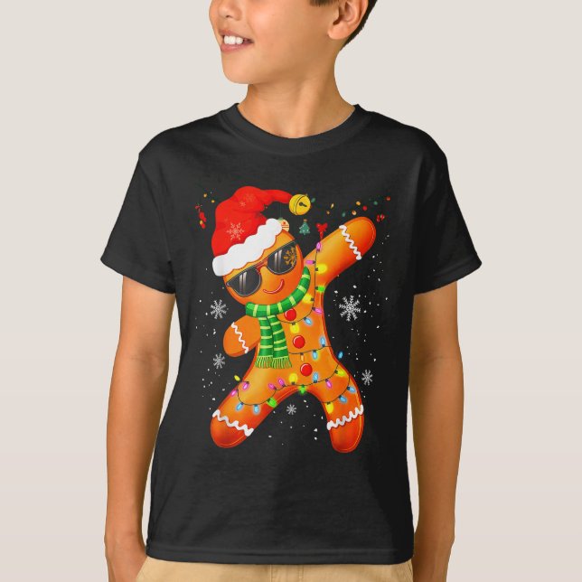 Christmas Shirts Kids Boys Toddler Gingerbread Xma (Front)