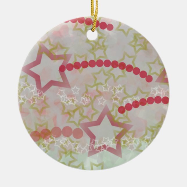 Christmas Shooting star onament Ceramic Ornament (Front)