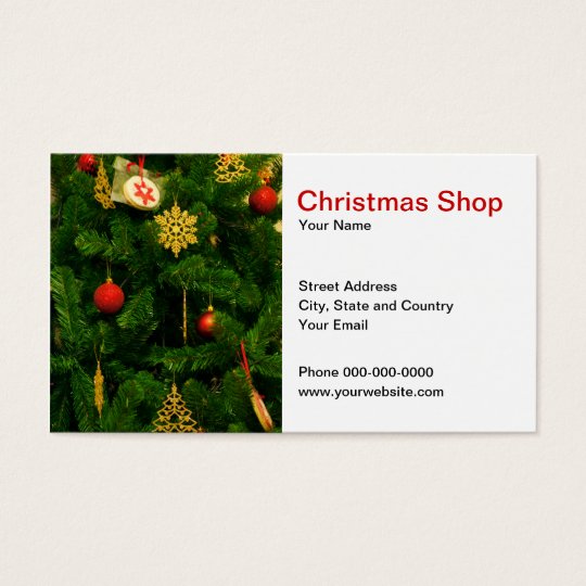 Christmas Shop Business Card