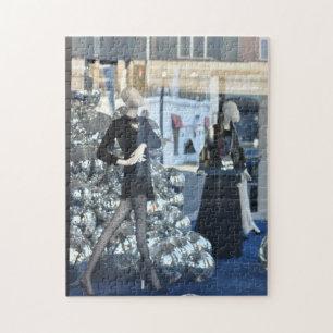 Christmas Shop Windows London, England UK Jigsaw Puzzle