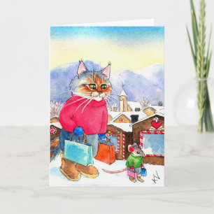 Christmas Shopaholics greeting card