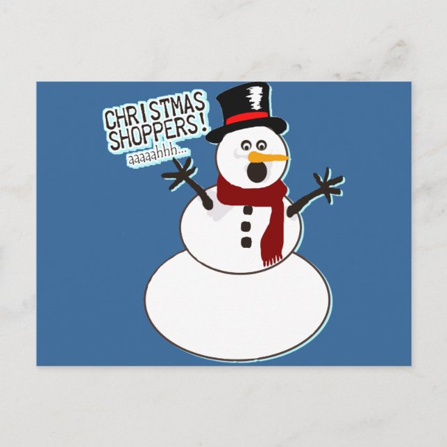 Christmas Shoppers! Holiday Postcard (Front)