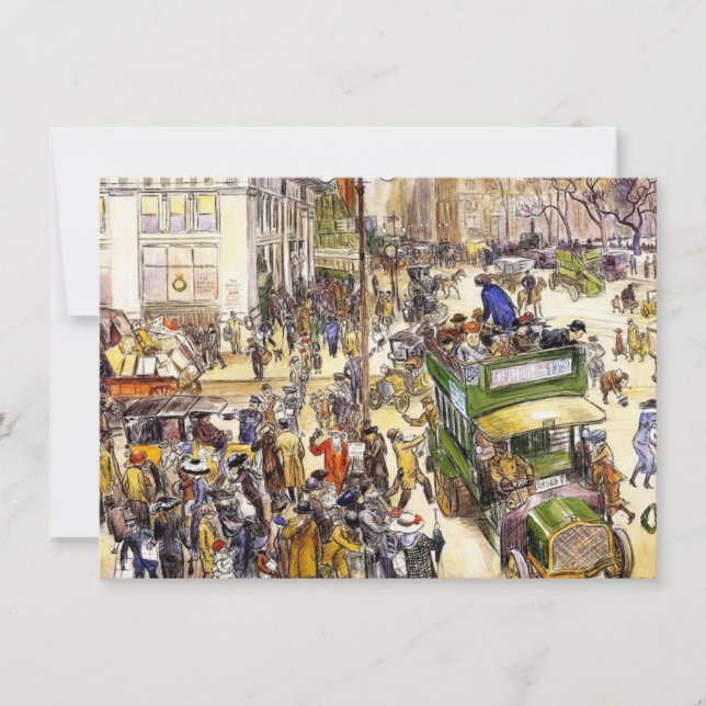 Christmas Shoppers on Fifth Avenue (New York City) Card (Front)