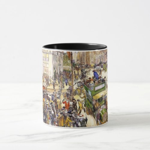 Christmas Shoppers on Fifth Avenue New York City Mug