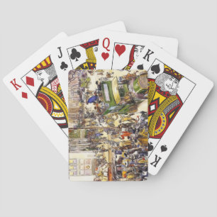 Christmas Shoppers on Fifth Avenue (New York City) Poker Cards