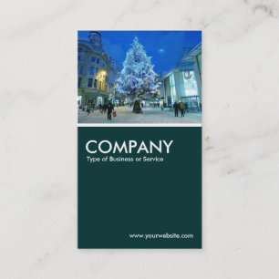 Christmas Shopping - Dark Green Business Card