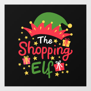 Christmas Shopping Elf Floor Decals