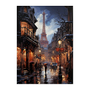 Christmas Shopping In Paris Acrylic Print