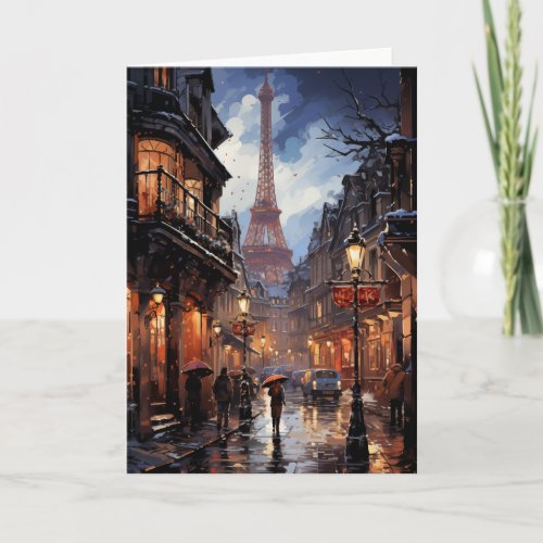 Christmas Shopping In Paris Card