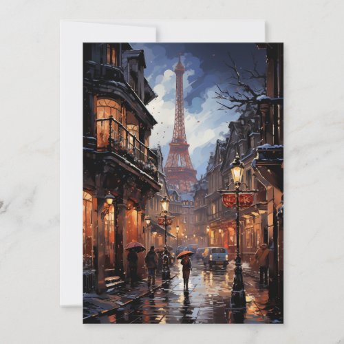 Christmas Shopping In Paris Holiday Card