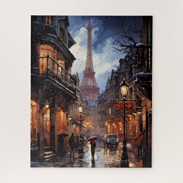 Christmas Shopping In Paris Jigsaw Puzzle (Vertical)