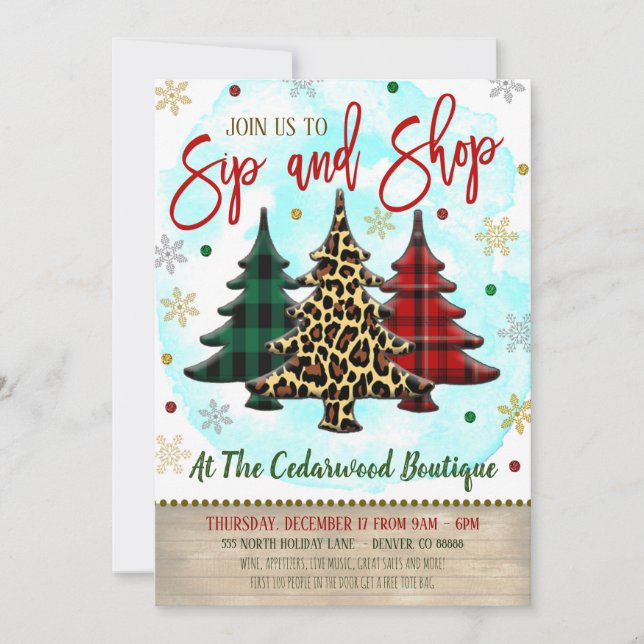 Christmas Shopping Invitation (Front)