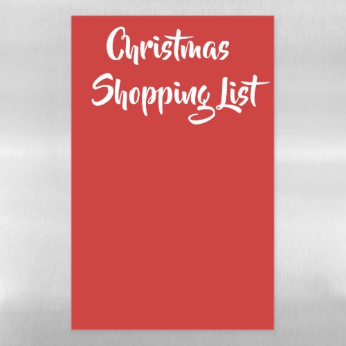 Christmas Shopping List Magnetic Dry Erase Sheet