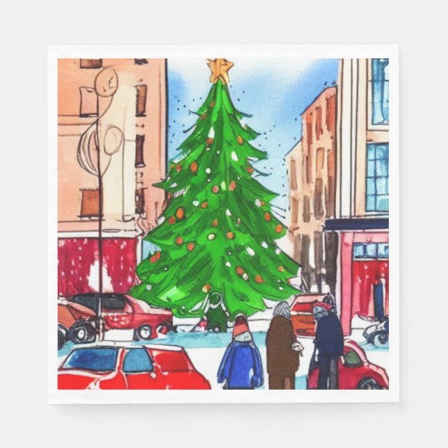 Christmas Shopping Napkins (Front)