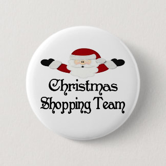 Christmas Shopping Team Pinback Button